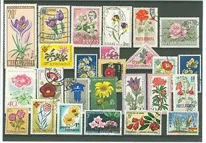 MTC0972 Different Countries used 26v Flowers Crocus Peony