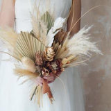 Wabi-sabi style Bouquet,Bridal bouquet pampas gras, boho wedding bouquet, bridesmaid bouquets