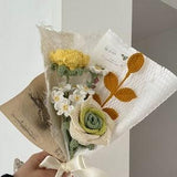 Finished A Unique Twist on Traditional Bouquets: Crochet Green Roses Bouquet