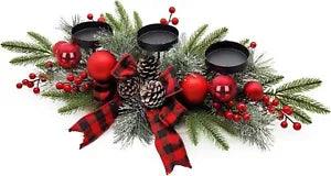 Christmas Table Centerpieces Decorations Golden Bowknot Baubles Berries Ornament