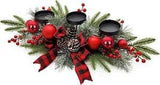 Christmas Table Centerpieces Decorations Golden Bowknot Baubles Berries Ornament