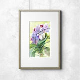 Art print of Flower watercolor painting - print of Orchid flower painting, kitchen wall art, country style decor, giclee on watercolor paper