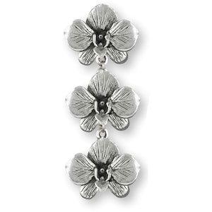 Orchid Jewelry Sterling Silver Handmade Orchid Flower Pendant  Or5-3p