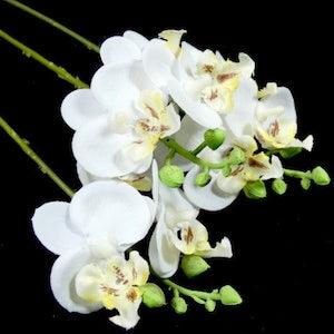 3 Small White Cream Orchid Spray Branch Artificial Fake Bouquet Wreath Hat Embellishment Fairy Flower Crown Flower Arrangement