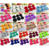 10-80 pcs Carnations Satin Ribbon Flower Craft Decoration Applique craft sewing