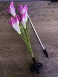 Pink Lily Solar Flower Light Outdoor Graden Path Decoration