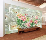 3D Pink Peony Flower G2352 Wallpaper Mural Self-adhesive Removable Sticker Honey