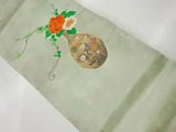 6526861: JAPANESE KIMONO / VINTAGE NAGOYA OBI / MBROIDERY / FLOWER & PEONY WITH
