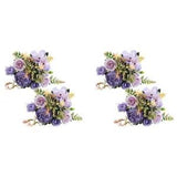 Artificial Flowers, 4Pcs Fake Peony Silk Hydrangea Flower Bouquet Flowers Arran