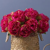 Fake Peony Bouquet, Artificial Flower Crafts, Wedding Floral Decor, Party Bloom Arrangement, Dining Table Centerpiece, Filler for Room Vase