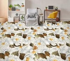 3D White Peony Flower 2729 Floor WallPaper Murals Wall Print Decal AU Zoe