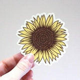 Sunflower Sticker, Premium Matte Vinyl Sticker For Laptops and Water Bottles, Cute Boho Sticker For Women, Vintage Sunflower Gifts For Her