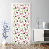 Adhesive Door sticker Red rose Peonies and roses Peony decal Colourful flowers