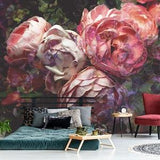 Big pink peony wall mural, peel and stick wallpaper, temporary removable wallpaper, self adhesive wallpaper, home decor#