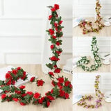 Artificial Flower Hanging Garland Fake 8Ft Party Wedding Decor 45 Flowers