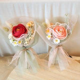 Mini bouquet - Dried and faux flowers - Ranunculus - pastel colours