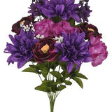 Purple Dahlia & Ranunculus  22"L, Wreath Supplies, Floral and Garden Wreath Embellishments, Blush Wedding Bouquet, 58868-PU