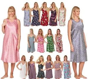 Ladies Sexy Satin Floral Chemise Nightie Nightdress Nightshirt Slip PLUS SIZE