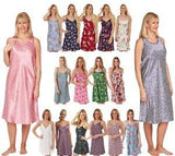 Ladies Sexy Satin Floral Chemise Nightie Nightdress Nightshirt Slip PLUS SIZE
