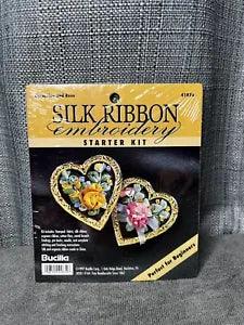 Bucilla Silk Ribbon Embroidery Starter Kit Carnation Rose 41834 New