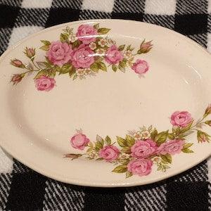 Lovely Yardley of London Ceramic soap Trinket dish with roses soap dish Roses ring dish?  Bone China dish in great vintage condition overall