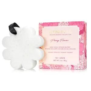 853831008833 Boxed Flower g?bka nas?czona myd?em do mycia cia?a Peony Flower Spo