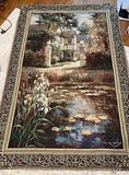 Large 54 x 80 Wall Hanging Tapestry "Lily Pond" by Vail Oxley
