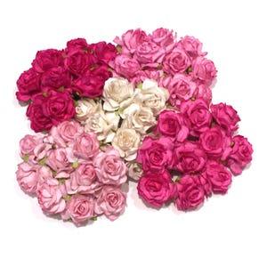 Bulk Buy Shades Of Pink Classic Mulberry Paper Roses Cr053