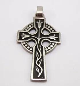 James Avery Sterling Silver 2" Celtic Lily Tulip Flower Cross Pendant LML2