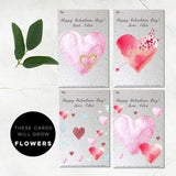 Bulk pack-Plantable Valentine Cards-Seed Heart-Valentine??s Day Cards for Kids-Teacher Valentine-Happy Valentines, Seed Paper Valentine Cards