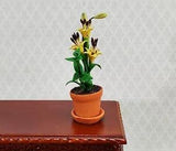 Dollhouse Yellow Lily in Terra Cotta Planter Pot 1:12 Scale Miniature Garden