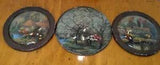 Vintage Cideart Wall Art Dried Flowers Round Frame Dome Glass Velvet Hanger