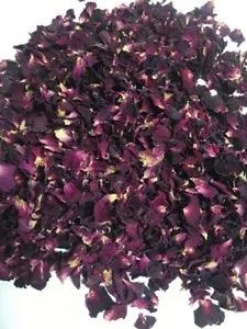 Dried Rose Petals 'Purple' - Small Tea Rose Petals .3 oz. bag