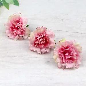 10-20Pcs 2" Mini Carnation Artificial Silk Flower Heads Wedding Home Decor