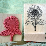 Sunflower rubber stamp from oldislandstamps