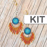 ORANGE THISTLE Beaded Fringe Earring Kit, Seed Bead Earring Kit