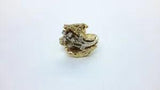 14K Yellow Gold Calla Lily w/Diamonds Ladies Ring. Nugget Style. OOAK.