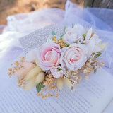 Roses and dried flower pocket boutonniere,Pocket boutonniere for men,Wedding accessory,Boho wedding,Country wedding,Groomsman boutonniere