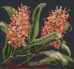 Elizabeth Bradley Ginger Lily Needlepoint Kit Chart & Wool Color Code
