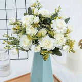 Artificial Flowers Peonies Silk Plastic Bouquet Wedding Tableware Decoration Kit