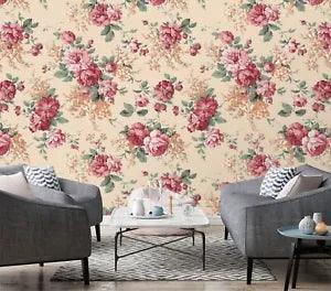 3D Pink Flower Peony ZHUA8054 Wallpaper Wall Murals Removable Self-adhesive Amy