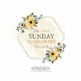 sunflower logo, florist logo, floral logo, premade logo, beauty logo, hair salon logo, event planner logo, wedding logo, home decor logo