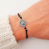 Sunflower Bracelet - Friendship Bracelet - Family Bracelet - Handmade Flower Bracelet - Braided - Macrame Bracelet - Adjustable - Sunflower