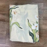 VTG JP Stevens Utica TWIN Size Fitted Sheet Cottage Green Floral Lily Valley