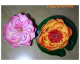 Artificial Water lily Floating Flower Garden Pool Plant Yard Decor Home 2 pcs FS