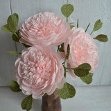 Pink Paper Peonies, Crepe Peony, Paper Flowers, Fake Bridal Flowers,Paper Peonies Anniversary, Large Paper Flower, Event Decoration