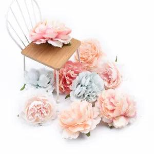 10pcs Artificial Plants Decorative Wedding Flowers Silk Peony Bridal...