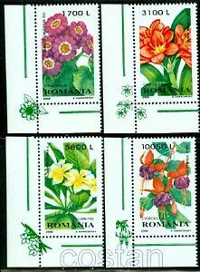 2000 Bush lily,Plumeria,Fuchsia,Senecio,Flowers,Plants,Romania,5478,TAB/B/LC,MNH
