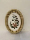Dried Flowers In Glass Frame Wall Hanging Art Decor