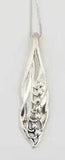 Hopeakeskus Oy Finland Lily o Valley Flowers Silver Pendant Necklace 1962-75